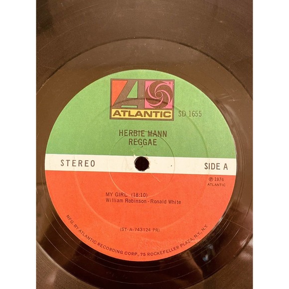 1974 HERBIE MANN Reggae ATLANTIC SD-1655 LP Good Condition Great Wall Art - Picture 10 of 12